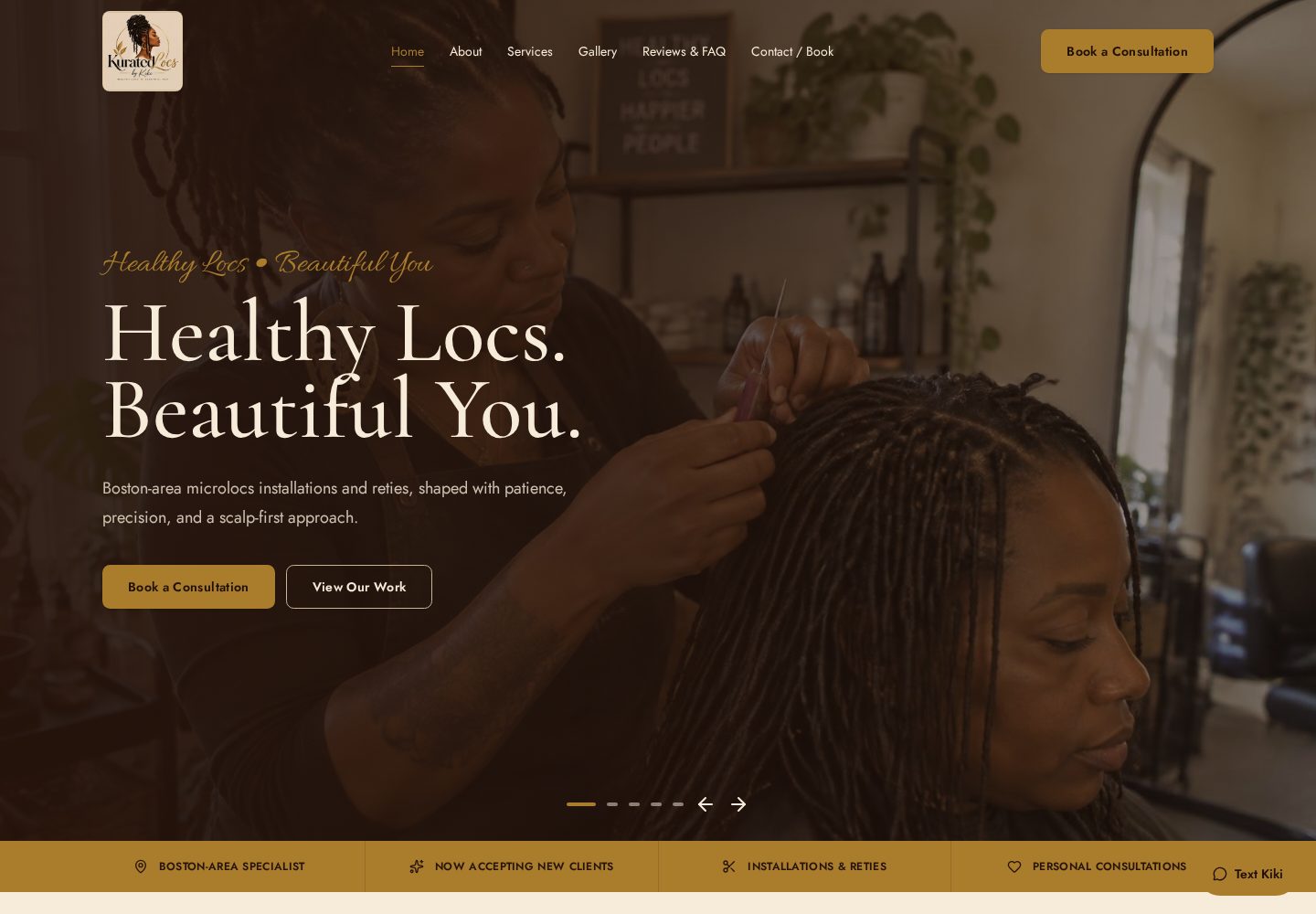 Kurated Locs website