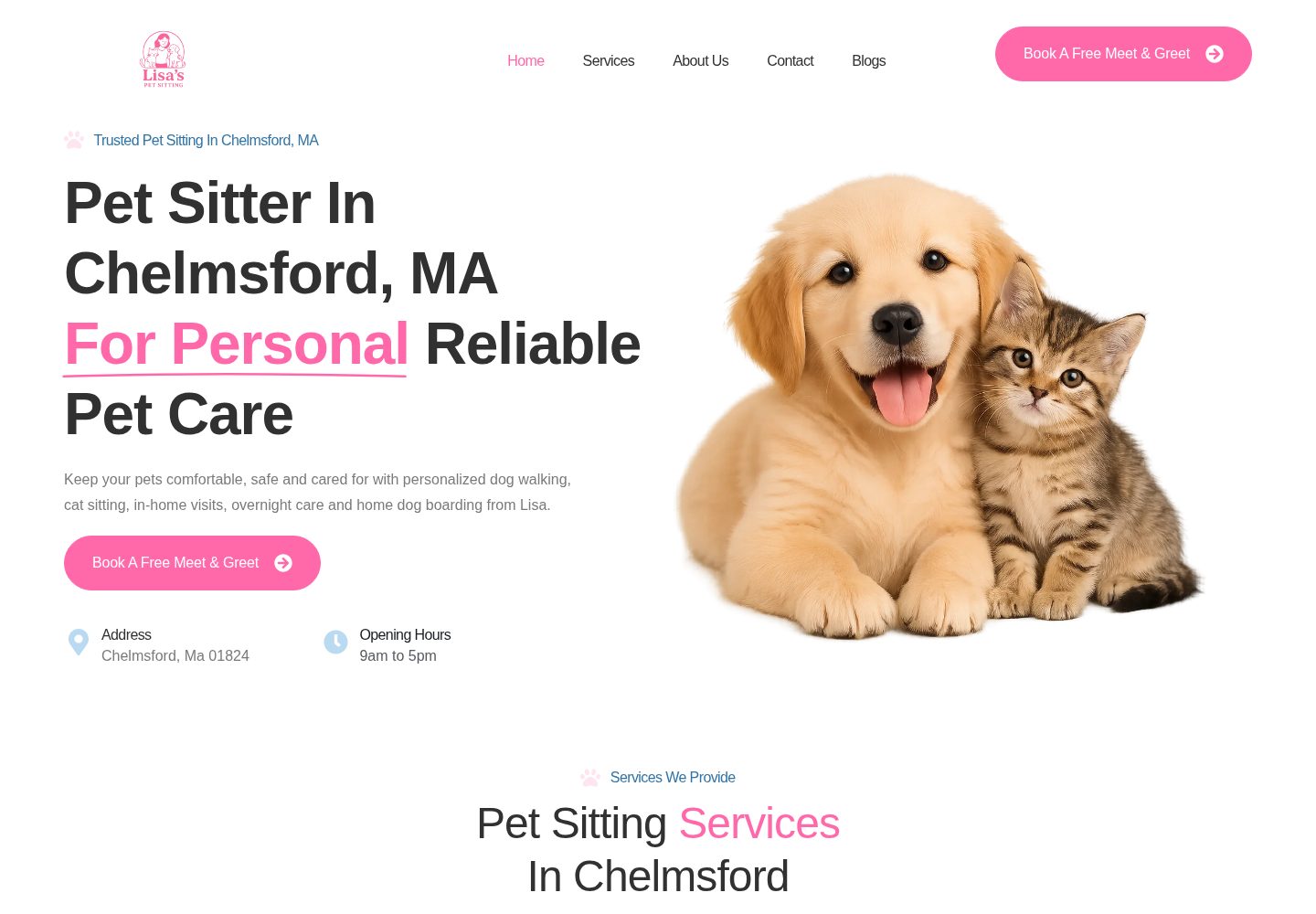 Lisa Pet Sitting website